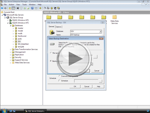 Backups with Enterprise Manager