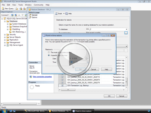 Restoring Databases with SQL Server Management Studio
